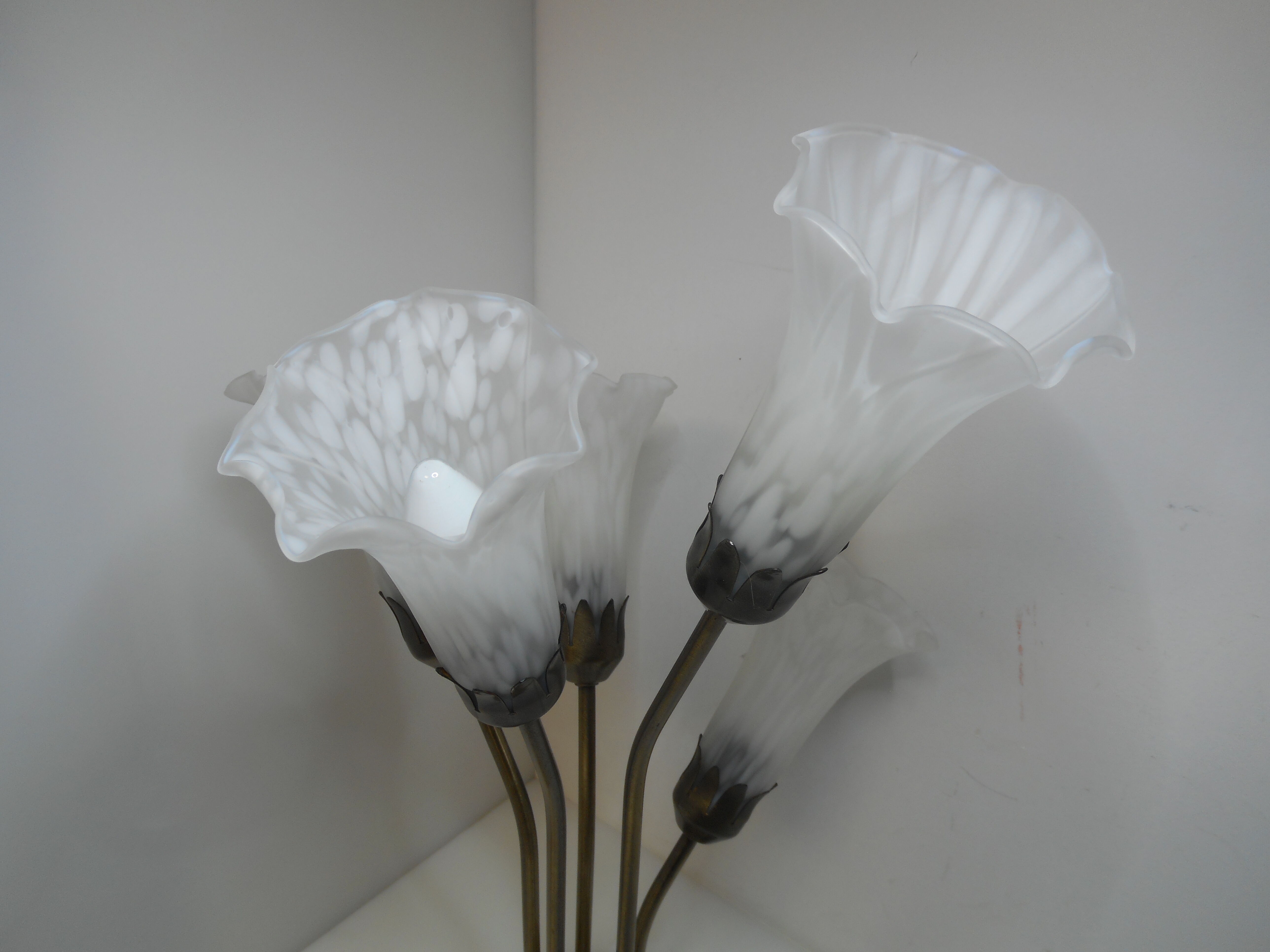 Lamp 5 branches tulips style art nouveau