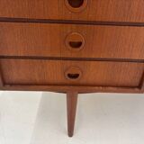 Vintage teak desk: double-sided