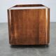 1970s Italian Modernist Wood and Smoked Glass Bar Cart