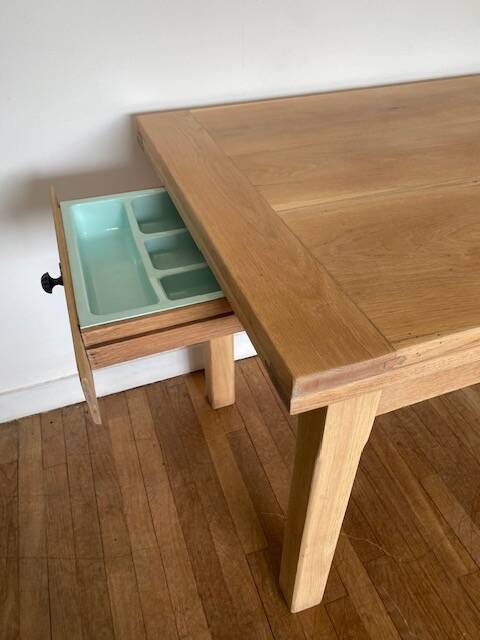 Table chêne brut vintage
