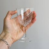 Set of 8 crystal wine glasses