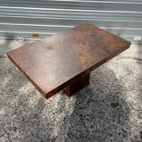Vintage burl wood coffee table - 1970s