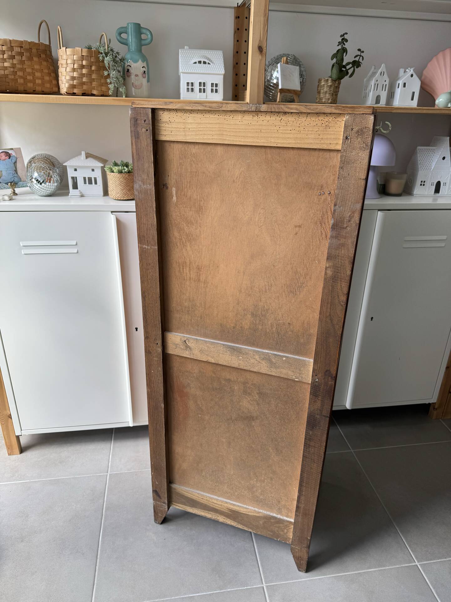 Meuble de rangement en bois vintage - placard de bureau