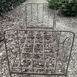 Folding wrought iron bed 1900