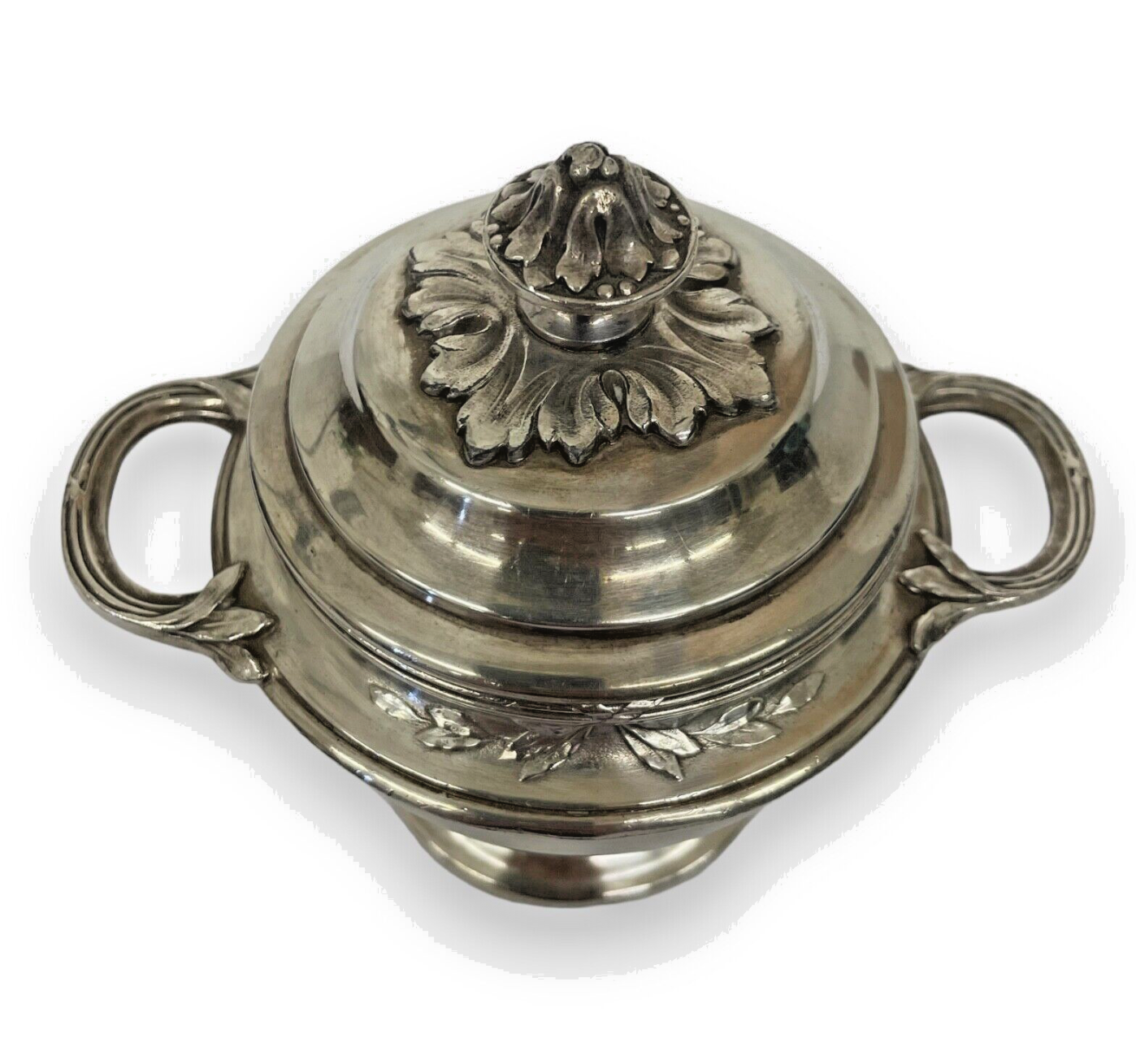 Sucrier en métal argenté Christofle collection Gallia ref 358.014