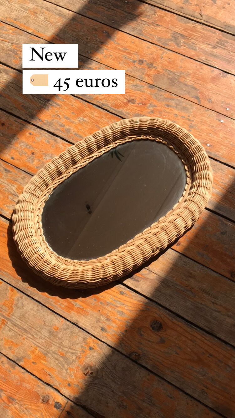 Rattan mirror