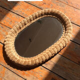 Rattan mirror