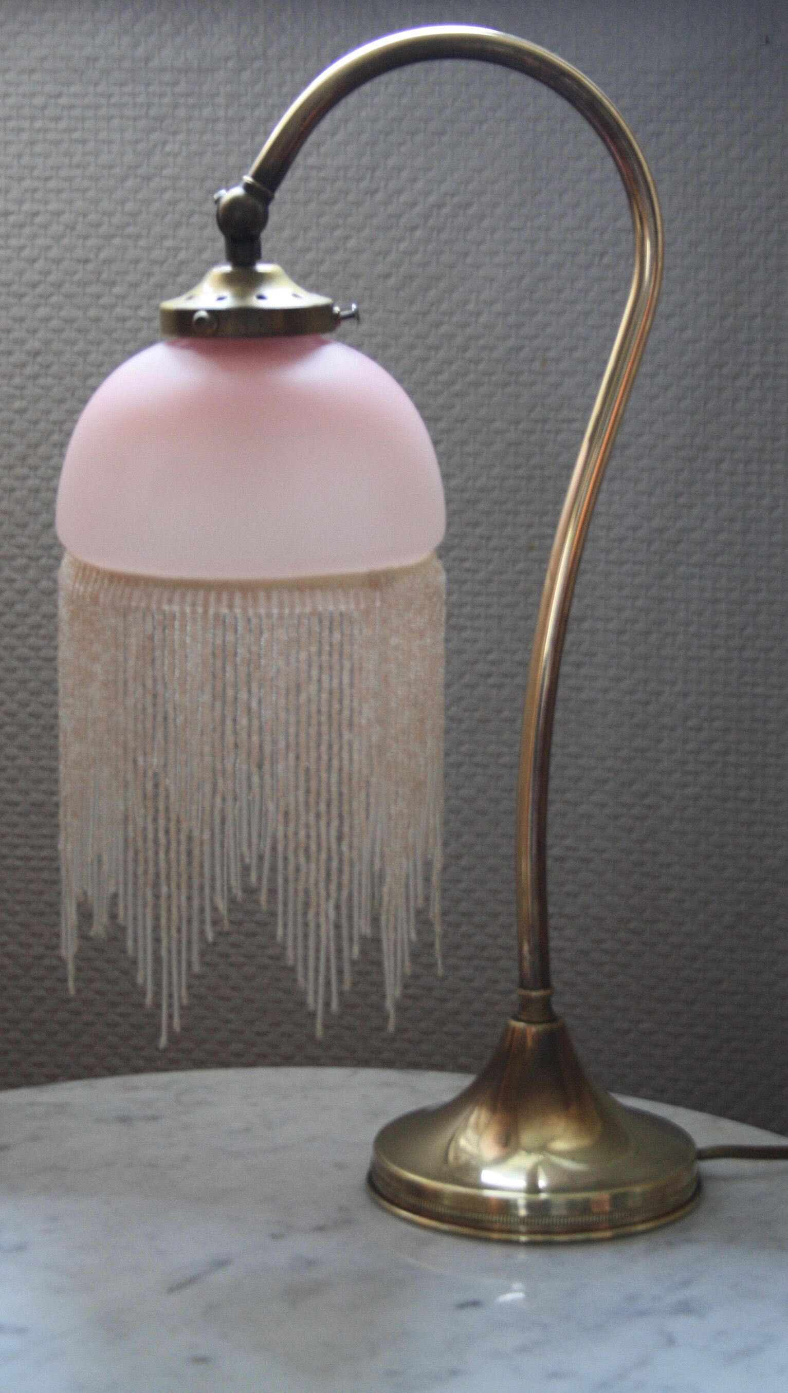 Bronze lamp glass beads