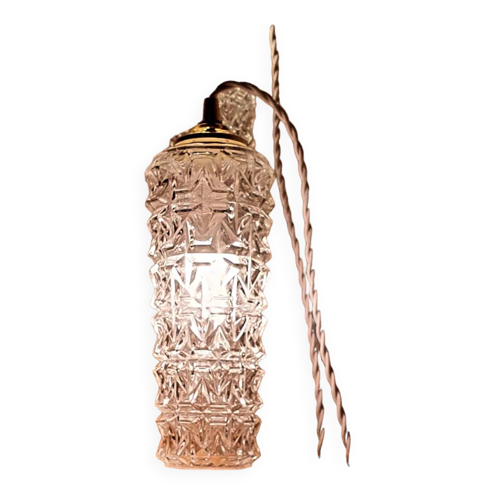 Chiseled glass walking lamp