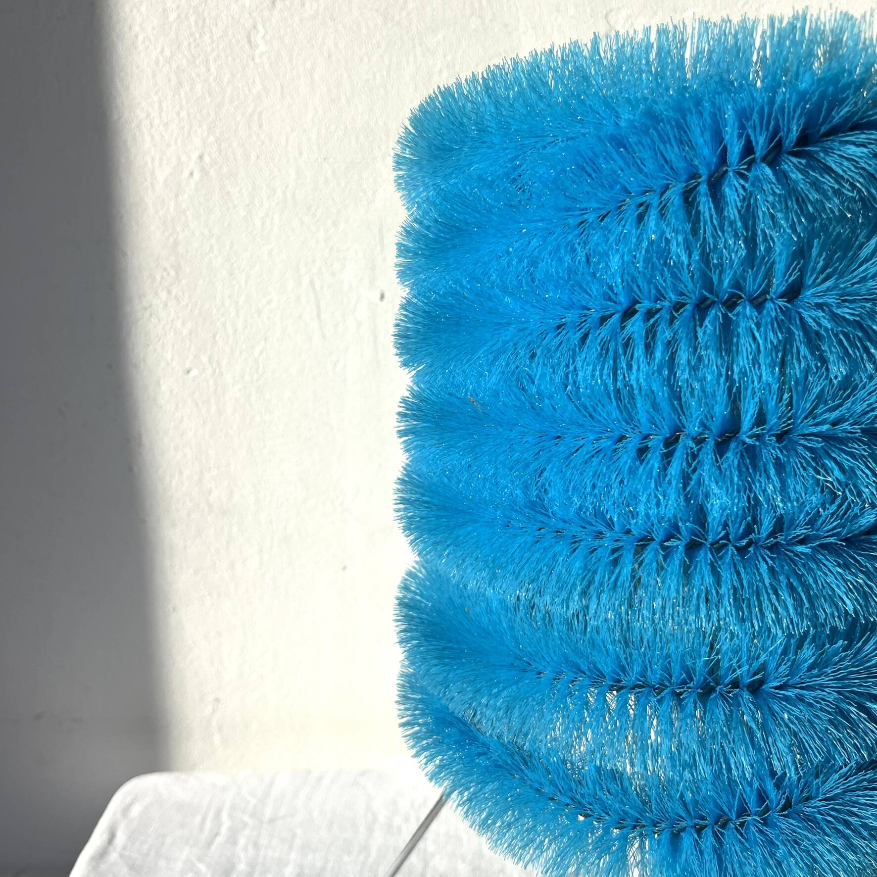 Table lamp, blue brush, rare vintage IKEA, model LYSBOJ, avant-garde design
