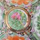 2 Chinese plates polychrome porcelain and gold Canton XXth