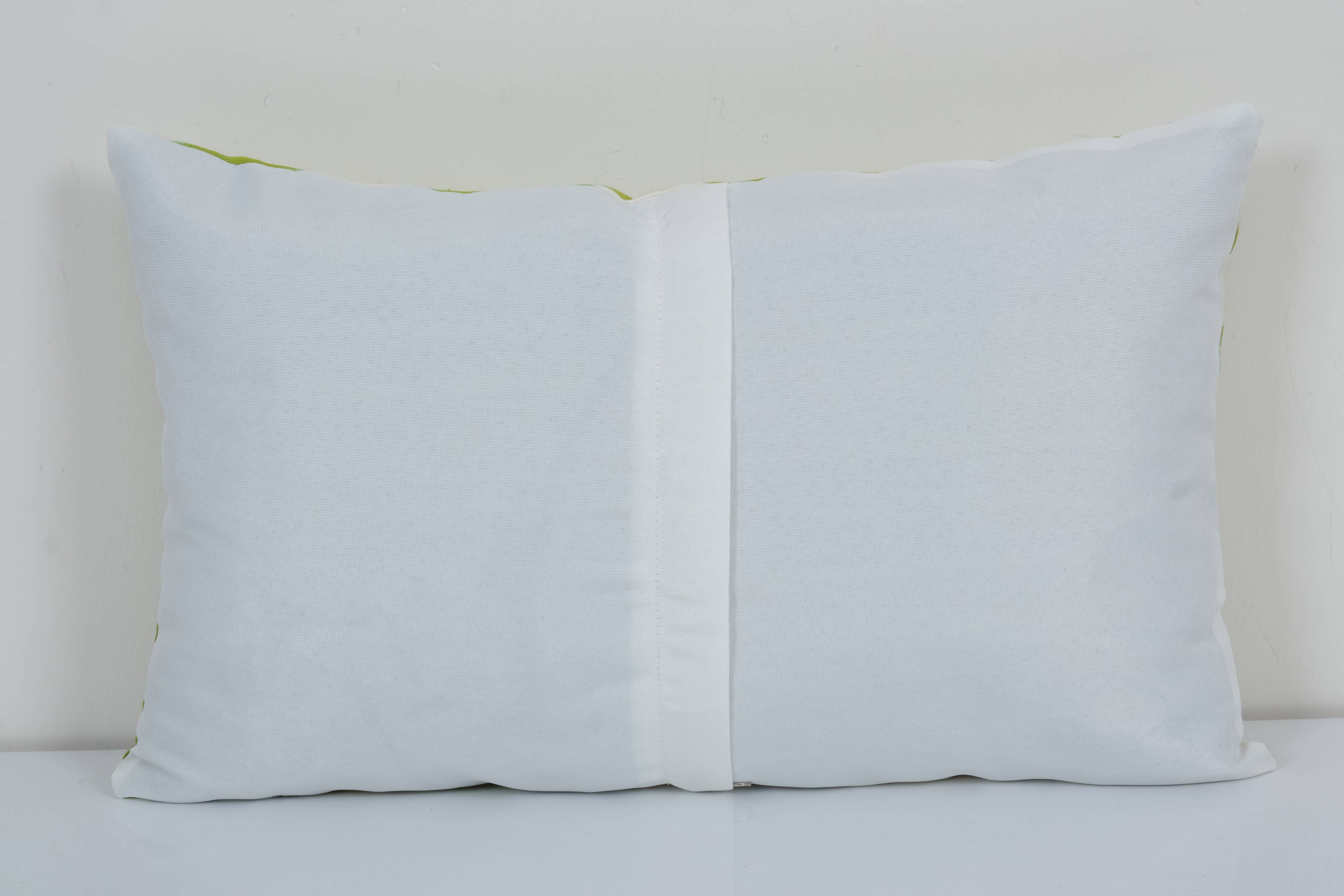 12" x 20" yellow ikat pillow cover, accent pillow ikat fabric central asian tajik ikat