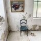 Chaise Napoléon 3 velours bleu