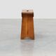 Rustic Pine Stool with Cut-Out Trestle Legs, Sweden, circa 1920
