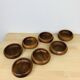 7 teak bowls Scandinavian Danish 1960s