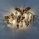 Hollywood Regency palm leaf wall lamp by Hans Kögl