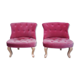 Pair of padded armchairs