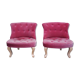 Pair of padded armchairs