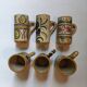 Set of 6 handcrafted ceramic mugs from the Spanish countryside and bohemian style