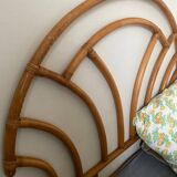 70's rattan headboard