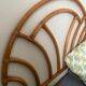 70's rattan headboard
