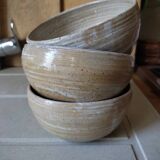 Set of 3 bowls in artisanal sandstone