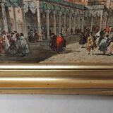 Painting on canvas "Feast of the Ascension" in Venice 44x65 cm