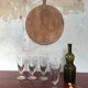 Suite de 4 verres à pieds soufflés