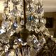 Bronze and crystal hot air balloon chandelier