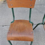 set of four school chairs 1950