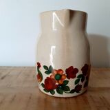 Vintage pitcher in earthenware from digoin lml sarreguemines
