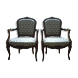 Pair of Louis XV style armchairs