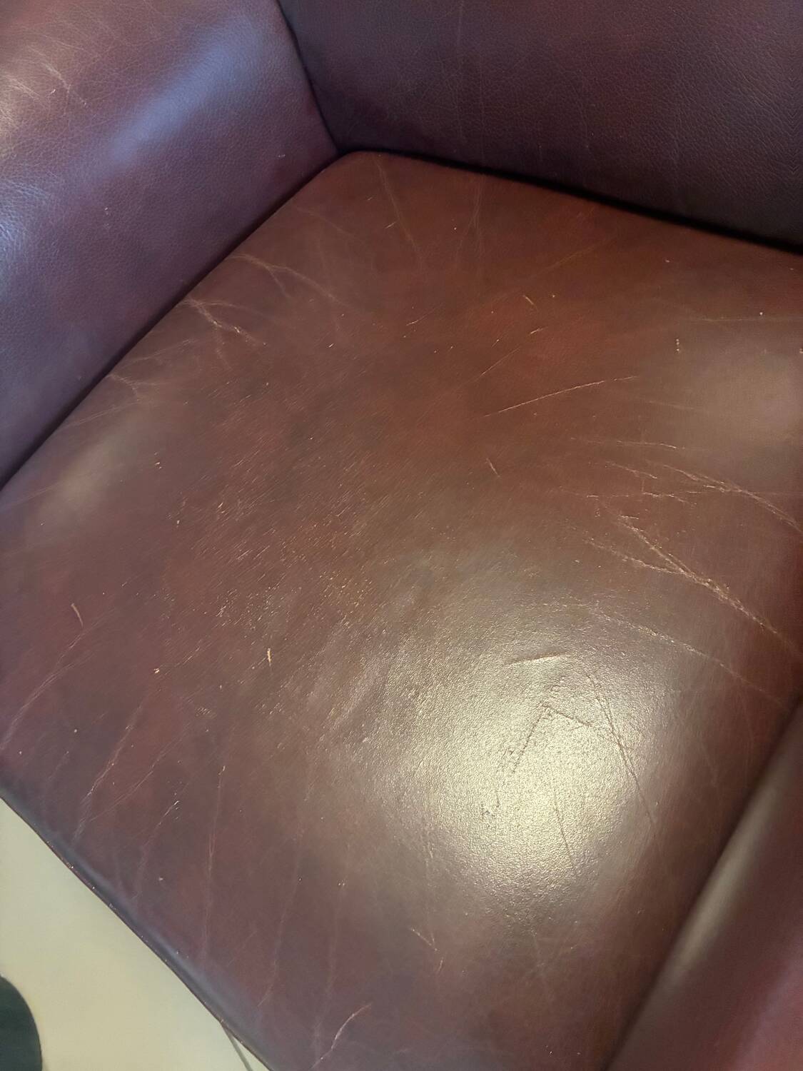 Fauteuil club en cuir steiner