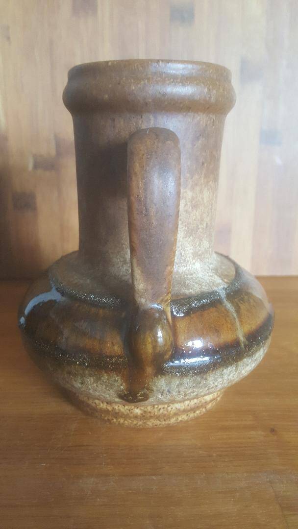Vintage Strehla Germany Vase Brown
