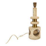 Foot of lamp kinetic sculpture in travertine 1970