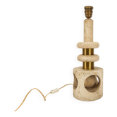 Foot of lamp kinetic sculpture in travertine 1970