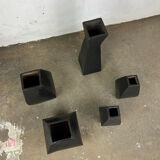 Set of glazed terracotta vases