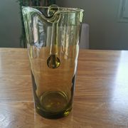 Vintage green glass lemonade set