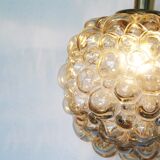 XL amber bubble glass pendant light by Helena Tynell for Glashutte Limburg