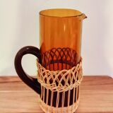 Amber and rattan bottle