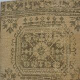 Beige Oushak Turkish Runner sku 2137