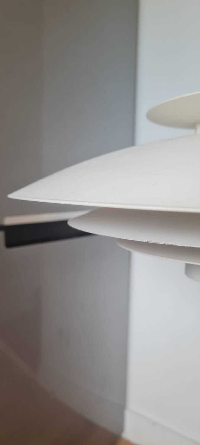 Scandinavian pendant light "Jeka" white 1970