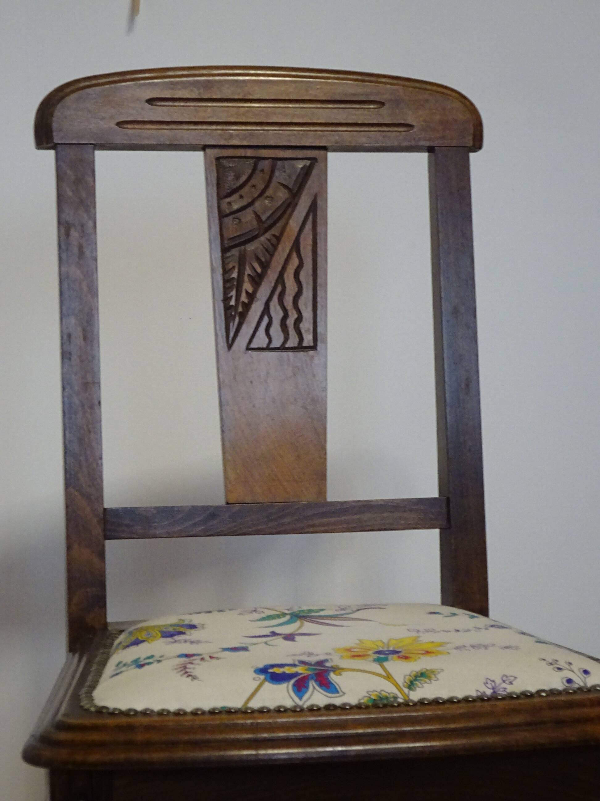 Art Deco chairs, French made by Robur, set of 2