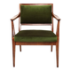 Vintage classic style armchair green mohair