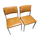 Pair of seventies chrome chairs