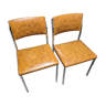 Paire de chaises chromées seventies