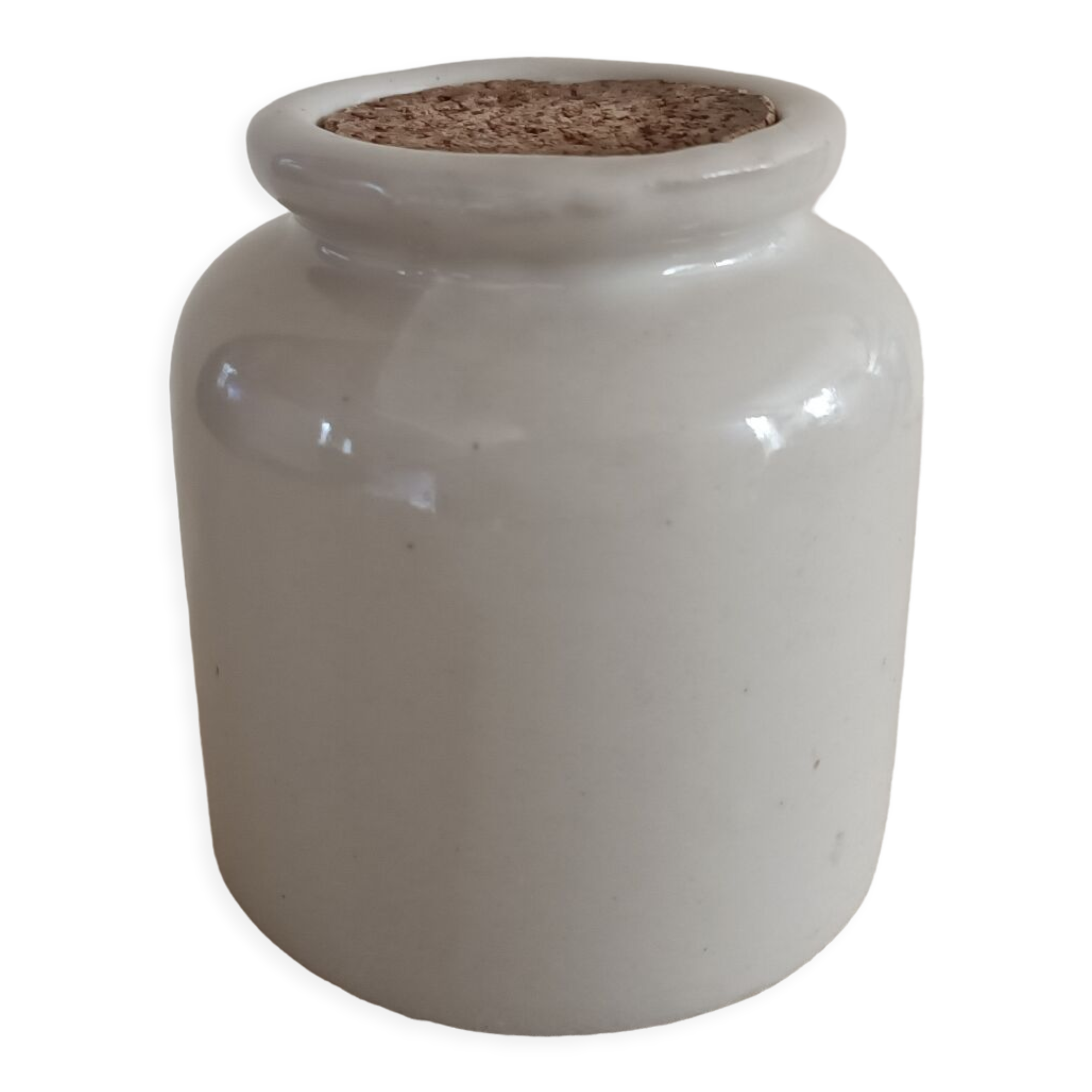 Stoneware mustard pot