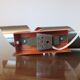 Space age wall lamp chrome metal and orange 70s