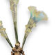 Tulip tree centerpiece in opalescent glass and bronze nineteenth