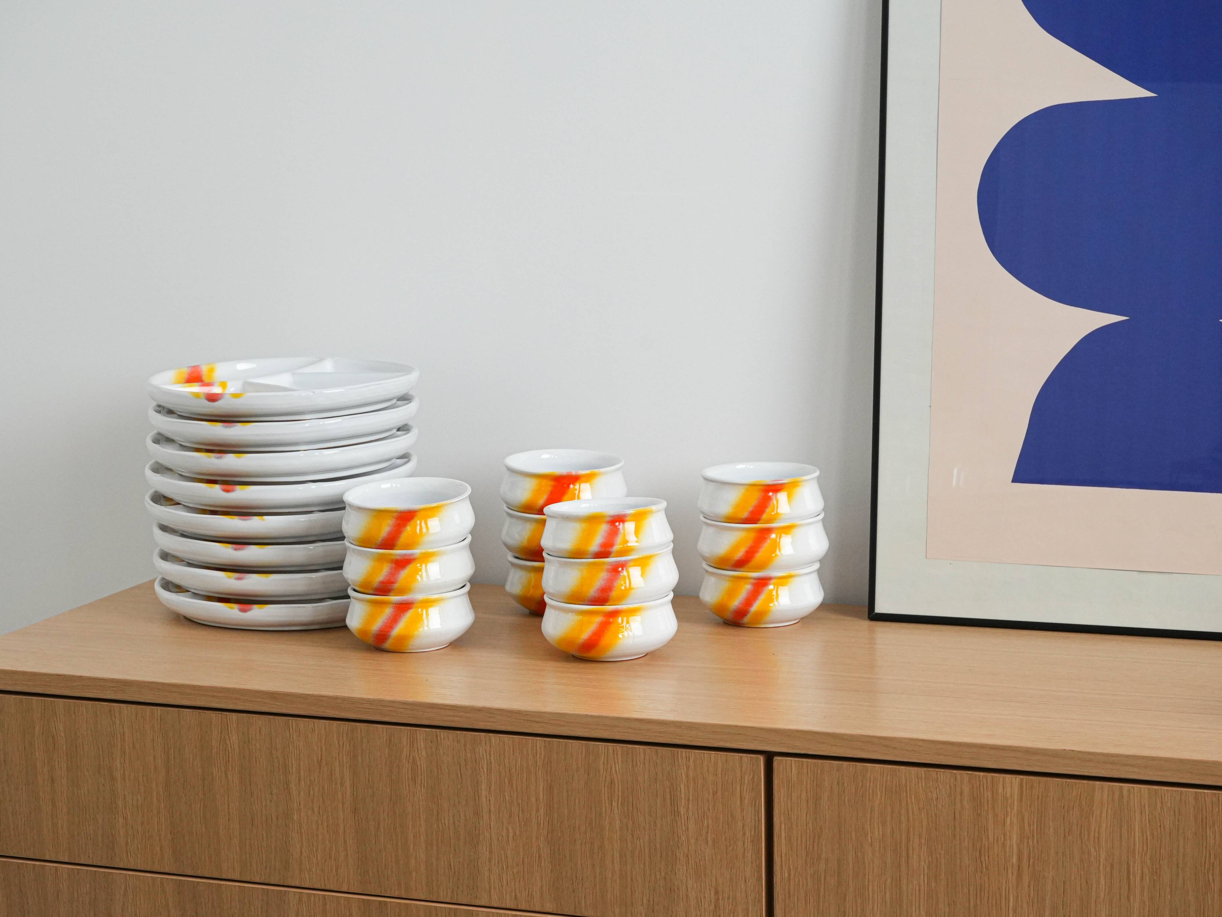 Serving set, Italian design, 1970s, made in Italy